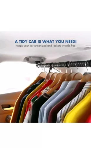 Car Clothes Rack, Hanger Bar, Expandable 3'- 6' Vehicle Rack Non Slip Multi use