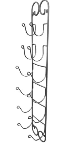 Cast Iron Wall Mount Holder Wine Bottle Rack Brown Finish Bath Towel Home Decor