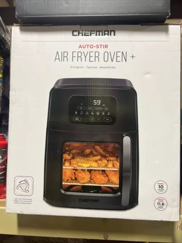 Chefman Auto-Stir Air Fryer Convection Oven +, Moves Food for Even Frying, XL