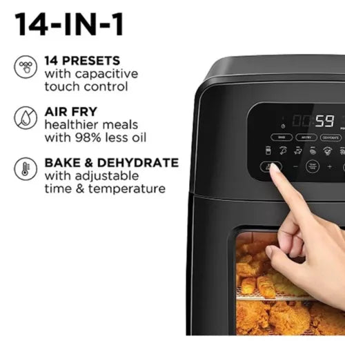 Chefman Auto-Stir Air Fryer Convection Oven +, Moves Food for Even Frying, XL