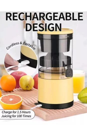 Citrus Juicer Machines Rechargeable - Portable Juicer with USB and Yellow