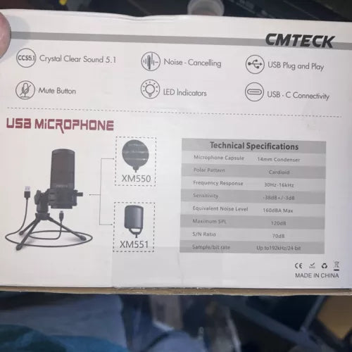 CMTECK USB Microphone XM550 Series With Stand And Holder