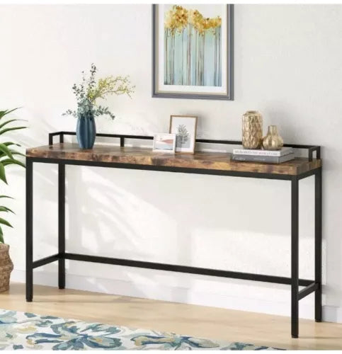 Console Table Behind Sofa Couch, 70.9 inch Long Narrow Entry