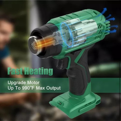 Cordless Heat Gun, 18V MAX Lithium-ion 4.0Ah Battery Hot Air Gun Fast Heating...