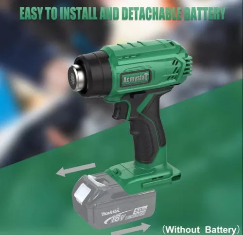 Cordless Heat Gun, 18V MAX Lithium-ion 4.0Ah Battery Hot Air Gun Fast Heating...