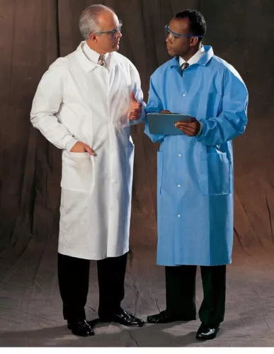Cs/25  Kimtech A8 10022 Lab Coat w/ Knit Cuffs White Size Large