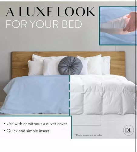 Danjor Linens Duvet Insert King - Lightweight Down Comforter for King Size Be...