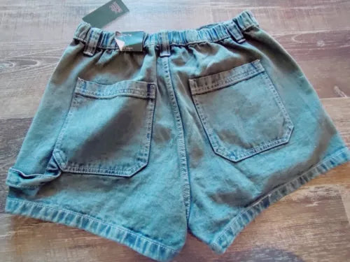 Dark Green Wash Super High Rise Short Wild Fable Utility Size 0