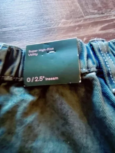 Dark Green Wash Super High Rise Short Wild Fable Utility Size 0