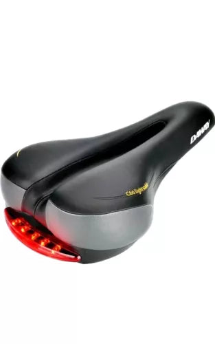 DAWAY Comfortable Men Women Bike Seat C66 Memory Foam Padded Leather Wide Bic...