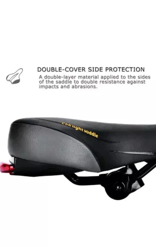 DAWAY Comfortable Men Women Bike Seat C66 Memory Foam Padded Leather Wide Bic...