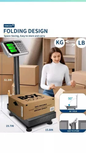 Digital Industrial Platform Scale for Packages, 661lb Weight Shipping Scale, ...