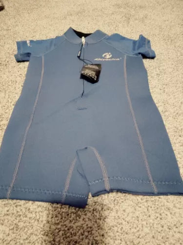 Divecica Youth Size L  Blue Surf Shorty Neoprene Wet Dive One Piece Suit