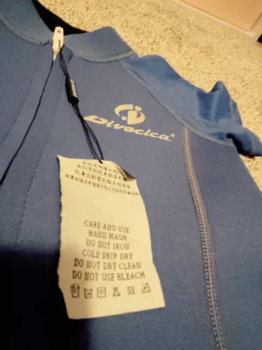Divecica Youth Size L  Blue Surf Shorty Neoprene Wet Dive One Piece Suit