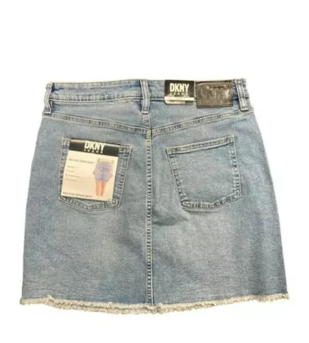 DKNY Jeans Women's 17 inch Mid Rise Denim Skirt  Laguna