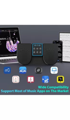 Doohoeek Bluetooth Page Turning Pedal, Wireless Page Turner Pedal Rechargeable S