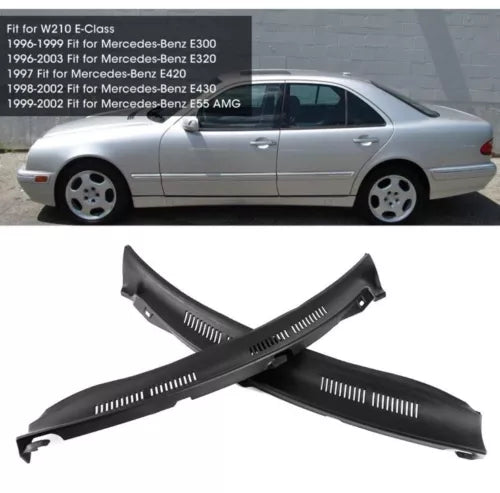 Driver & Passenger Side Windshield Wiper Cowl Screen Cover for Mercedes Benz