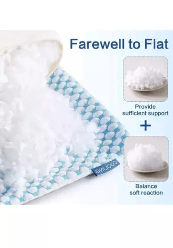 EASELAND Firm Pillow Shredded Memory Foam(Adjustable Loft), Cooling Breathable f