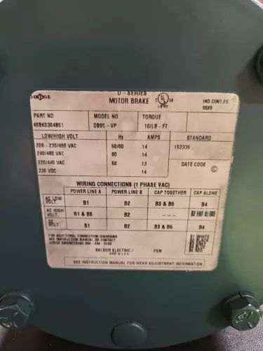 EBM3558T-D - ABB - BALDOR - 2HP,1750RPM,3PH,60HZ,145TY,3528M,TEFC,F3