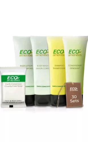 ECO Amenities 150 PIECE Hotel Toiletries Set - 5-in-1 Travel Toiletries inclu...
