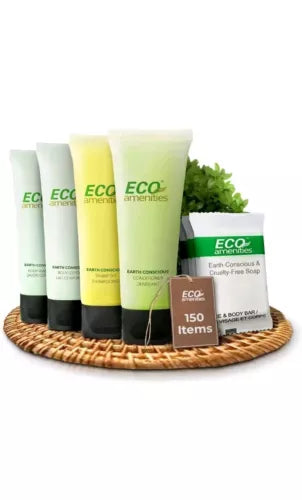 ECO Amenities 150 PIECE Hotel Toiletries Set - 5-in-1 Travel Toiletries inclu...