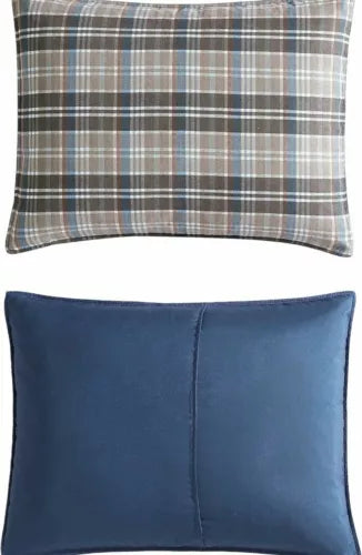 Eddie Bauer Comforter & Sham Sets (Rugged Plaid-Beige Brown) Full/Queen