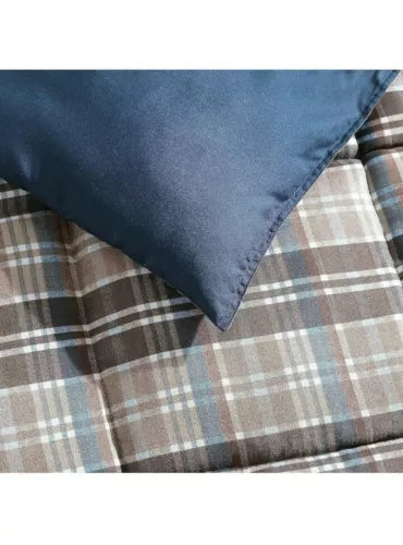 Eddie Bauer Comforter & Sham Sets (Rugged Plaid-Beige Brown) Full/Queen