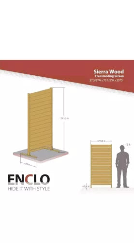 Enclo Privacy Screens Freestanding Wood Fence Panel 6 ft x 3.1 ft L. See Picture