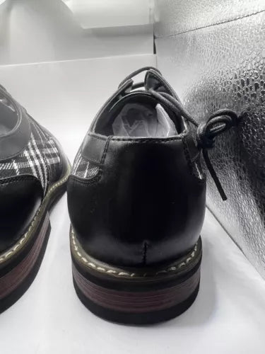 Enzo Romeo Titan03 Men's Spectator Tweed Plaid Two Tone Wingtips Oxfords Sz 6.5