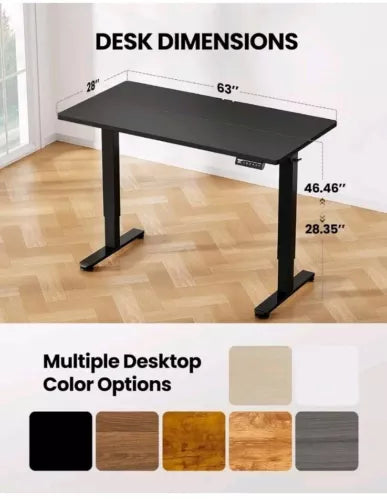 ErGear Height Adjustable Electric Standing Desk, 55 x 28 Inches Sit Stand up ...
