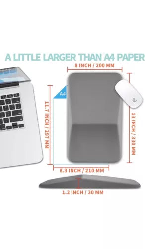 Ergonomic Mouse Pad Wrist Support, Memory Foam Gel Mousepad with Wrist Rest Pain