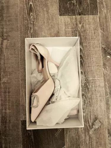 ERIJUNOR Women High Heel Rhinestone Ankle Strap Evening Party Dance Wedding  Sz7