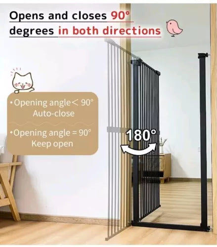 Extra Tall Pet Gate 61.02" High Pressure Mounted 46.65"-50.78" Extra Wide (9 ...
