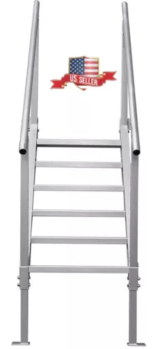 Extreme Max 3005.3846 Universal Mount Dock Stairs with Railing 6 Step 500 Pound