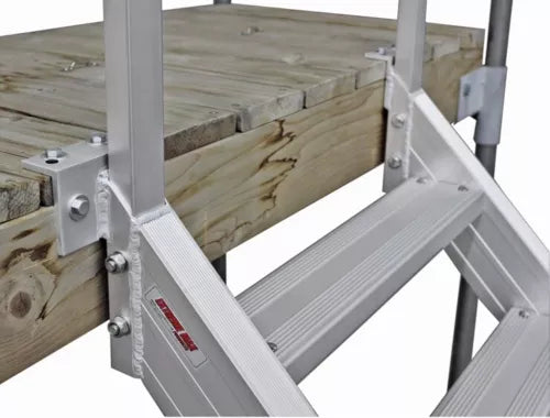Extreme Max 3005.3846 Universal Mount Dock Stairs with Railing 6 Step 500 Pound