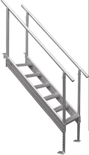 Extreme Max 3005.3846 Universal Mount Dock Stairs with Railing 6 Step 500 Pound