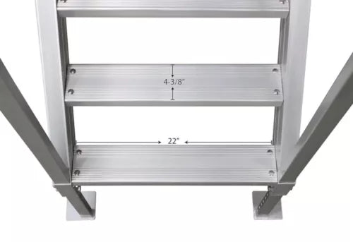 Extreme Max 3005.3846 Universal Mount Dock Stairs with Railing 6 Step 500 Pound