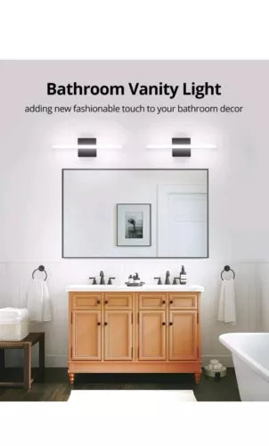 Facon 16.5Inch 12V LED RV Vanity Lights Fixtures with On&Off Switch, Matt Black