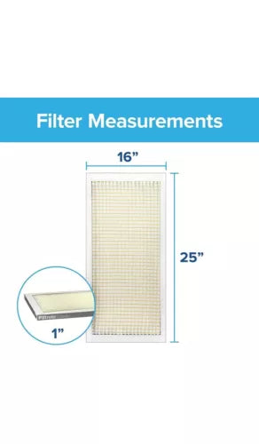 Filtrete 16x25x1, AC Furnace Air Filter MPR 300 Clean Living Basic Dust 6 Pack