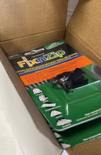 FixnZip Large Black Nickel See Size Guide Universal Zipper Repair Kit Handy
