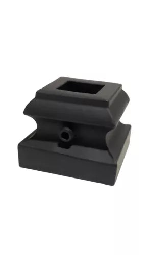 Flat Shoes with Hex Screw For 1/2" Square Balusters - Satin Black 10pcs - DH-30