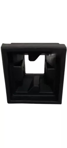 Flat Shoes with Hex Screw For 1/2" Square Balusters - Satin Black 10pcs - DH-30