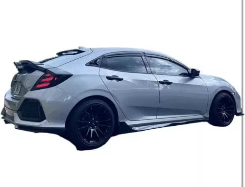 For 2017-2021 Honda Civic Hatchback JDM Mugen Style Window Visors Rain Guards