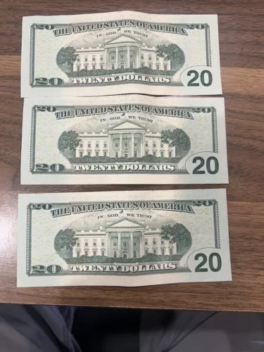 Lot Of 3 Sequenced $20 DOLLAR BILL STAR NOTE LOW NUMBERS UNCIRCULATED MINT