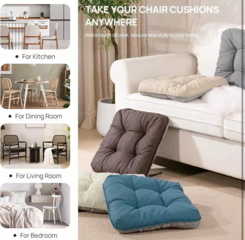Love's cabin Memory Foam Chair Cushions Set of 4 Outdoor/Indoor Chair Pads fo...