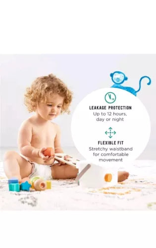 Mama Bear Gentle Touch Diapers, Hypoallergenic, Newborn, 120 Count 4 Pack of 30