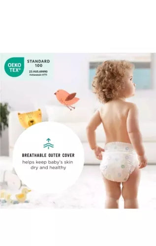 Mama Bear Gentle Touch Diapers, Hypoallergenic, Newborn, 120 Count 4 Pack of 30