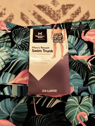 Member's Mark Men's 4-Way Stretch UPF 50 Resort Swim Trunk Flamingo Size XXL
