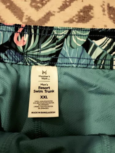 Member's Mark Men's 4-Way Stretch UPF 50 Resort Swim Trunk Flamingo Size XXL