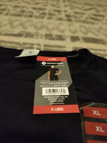 Member's Mark Women's Short Sleeve Mesh Piercing Work It Out Active Tee Black XL